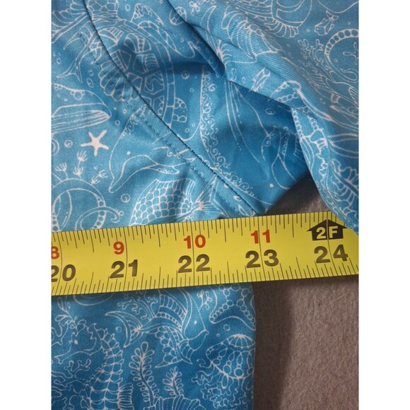 Maelreg Golf Polo Men Stretch Performance AOP Marine Life Whales Seahorse Turtle - Picture 8 of 8